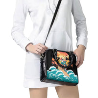 Vintage Santa Claus Surfing Summer Shoulder Handbag Mele Kalikimaka i Iulai! LT9 - Polynesian Pride
