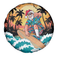 Vintage Santa Claus Surfing Summer Spare Tire Cover Mele Kalikimaka i Iulai! LT9 - Polynesian Pride