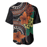 Vintage Hibiscus Pacific Floral Baseball Jersey LT9 - Polynesian Pride