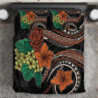 Vintage Hibiscus Pacific Floral Bedding Set LT9 Black - Polynesian Pride