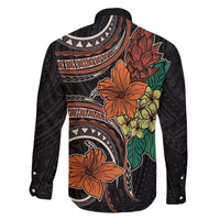 Vintage Hibiscus Pacific Floral Family Matching Puletasi and Hawaiian Shirt