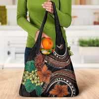 Vintage Hibiscus Pacific Floral Grocery Bag