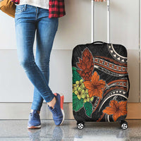 Vintage Hibiscus Pacific Floral Luggage Cover LT9 - Polynesian Pride