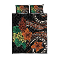 Vintage Hibiscus Pacific Floral Quilt Bed Set LT9 - Polynesian Pride