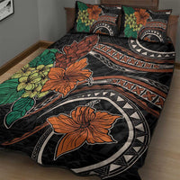 Vintage Hibiscus Pacific Floral Quilt Bed Set LT9 - Polynesian Pride