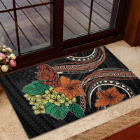 Vintage Hibiscus Pacific Floral Rubber Doormat LT9 - Polynesian Pride