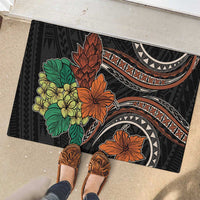 Vintage Hibiscus Pacific Floral Rubber Doormat LT9 - Polynesian Pride