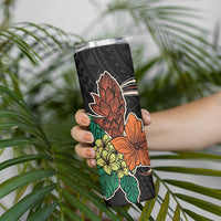 Vintage Hibiscus Pacific Floral Skinny Tumbler LT9 - Polynesian Pride