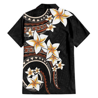 Vintage Plumeria Pacific Floral Family Matching Summer Maxi Dress and Hawaiian Shirt