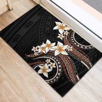 Vintage Plumeria Pacific Floral Rubber Doormat LT9 - Polynesian Pride