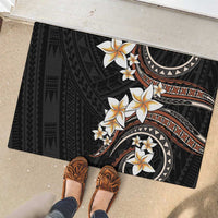 Vintage Plumeria Pacific Floral Rubber Doormat LT9 - Polynesian Pride