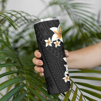 Vintage Plumeria Pacific Floral Skinny Tumbler LT9 - Polynesian Pride