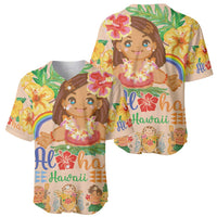 Kawaii Hula Girls Baseball Jersey Aloha Hibiscus Flowers LT9 - Polynesian Pride