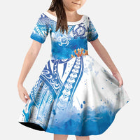 Hibiscus Turtle Tattoo Coral Reef Family Matching Tank Maxi Dress and Hawaiian Shirt with Polynesian Tribal