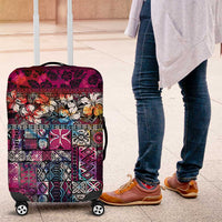 Pacific Hibiscus Tapa Tribal Vintage Luggage Cover Pink Motif LT9 Pink - Polynesian Pride