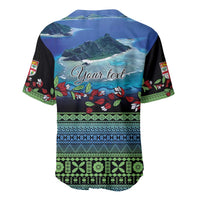 Personalised Fiji Viti Levu Baseball Jersey Tagimoucia and Tapa Tribal Pattern LT9 - Polynesian Pride