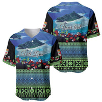 Personalised Fiji Viti Levu Baseball Jersey Tagimoucia and Tapa Tribal Pattern LT9 - Polynesian Pride