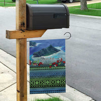 Personalised Fiji Viti Levu Garden Flag Tagimoucia and Tapa Tribal Pattern LT9 - Polynesian Pride