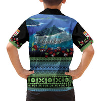 Personalised Fiji Viti Levu Kid Hawaiian Shirt Tagimoucia and Tapa Tribal Pattern LT9 - Polynesian Pride