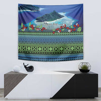 Personalised Fiji Viti Levu Tapestry Tagimoucia and Tapa Tribal Pattern LT9 - Polynesian Pride
