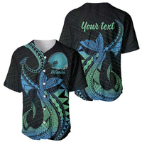 Personalised Hawaii Kure Atoll Baseball Jersey Holaniku Coral Reef with Polynesian Tribal LT9 - Polynesian Pride
