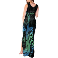 Personalised Hawaii Kure Atoll Tank Maxi Dress Holaniku Coral Reef with Polynesian Tribal