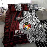 Personalised Tonga Constitution Day 1875 Bedding Set Polynesian Tribal Tattoo LT9 - Polynesian Pride