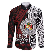 Personalised Tonga Constitution Day 1875 Family Matching Short Sleeve Bodycon Dress and Hawaiian Shirt Polynesian Tribal Tattoo