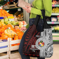 Personalised Tonga Constitution Day 1875 Grocery Bag Polynesian Tribal Tattoo