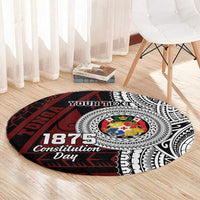 Personalised Tonga Constitution Day 1875 Round Carpet Polynesian Tribal Tattoo LT9 - Polynesian Pride