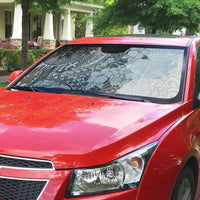 Polynesia Auto Sun Shade Hibiscus Hawaiian Tribal Tattoo Retro Gray - Polynesian Pride