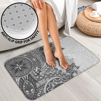 Polynesia Bathroom Set Hibiscus Hawaiian Tribal Tattoo Retro Gray LT9 - Polynesian Pride