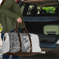 Polynesia Travel Bag Hibiscus Hawaiian Tribal Tattoo Retro Gray LT9 - Polynesian Pride