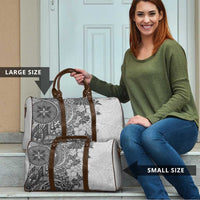 Polynesia Travel Bag Hibiscus Hawaiian Tribal Tattoo Retro Gray LT9 - Polynesian Pride