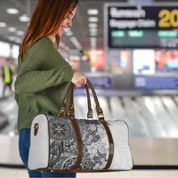 Polynesia Travel Bag Hibiscus Hawaiian Tribal Tattoo Retro Gray LT9 - Polynesian Pride