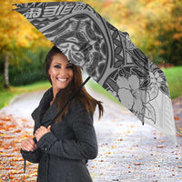 Polynesia Umbrella Hibiscus Hawaiian Tribal Tattoo Retro Gray LT9 - Polynesian Pride