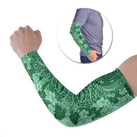 Polynesia Arm Sleeves Hibiscus Hawaiian Tribal Tattoo Retro Green - Polynesian Pride