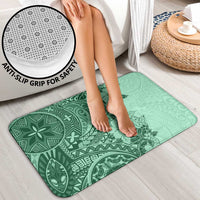 Polynesia Bathroom Set Hibiscus Hawaiian Tribal Tattoo Retro Green LT9 - Polynesian Pride
