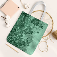 Polynesia Tote Bag Hibiscus Hawaiian Tribal Tattoo Retro Green LT9 White Strap One Size Green - Polynesian Pride