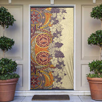 Polynesia Door Cover Hibiscus Hawaiian Tribal Tattoo Retro Tan LT9 Tan - Polynesian Pride