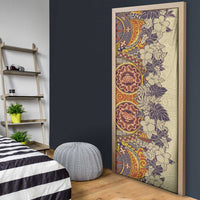 Polynesia Door Cover Hibiscus Hawaiian Tribal Tattoo Retro Tan LT9 - Polynesian Pride