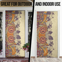 Polynesia Door Cover Hibiscus Hawaiian Tribal Tattoo Retro Tan LT9 - Polynesian Pride