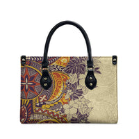 Polynesia Leather Bag Hibiscus Hawaiian Tribal Tattoo Retro Tan LT9 - Polynesian Pride