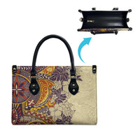 Polynesia Leather Bag Hibiscus Hawaiian Tribal Tattoo Retro Tan LT9 - Polynesian Pride