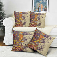 Polynesia Pillow Cover Hibiscus Hawaiian Tribal Tattoo Retro Tan LT9 - Polynesian Pride