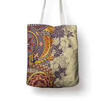 Polynesia Tote Bag Hibiscus Hawaiian Tribal Tattoo Retro Tan LT9 - Polynesian Pride