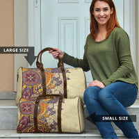 Polynesia Travel Bag Hibiscus Hawaiian Tribal Tattoo Retro Tan LT9 - Polynesian Pride