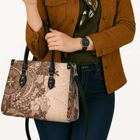 Polynesia Leather Bag Hibiscus Hawaiian Tribal Tattoo Retro Pink Pastel - Polynesian Pride