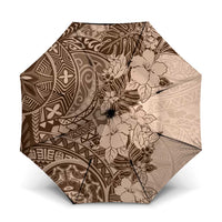Polynesia Umbrella Hibiscus Hawaiian Tribal Tattoo Retro Pink Pastel LT9 One Size Folded 11.42 inch Opened Diameter 37.4 inch Pink Pastel - Polynesian Pride