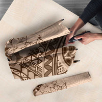 Polynesia Umbrella Hibiscus Hawaiian Tribal Tattoo Retro Pink Pastel LT9 - Polynesian Pride